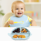 DINO Babygeschirr 9er Set – aus Silikon mit Saugnapf