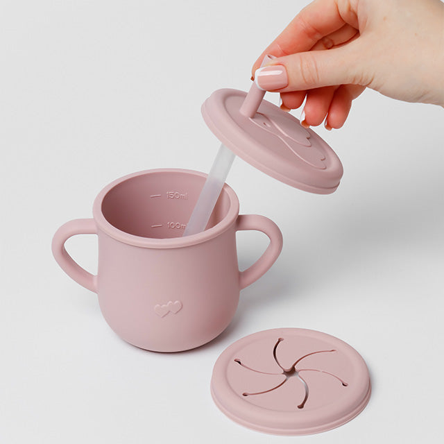 DINO Babygeschirr 9er Set – aus Silikon mit Saugnapf