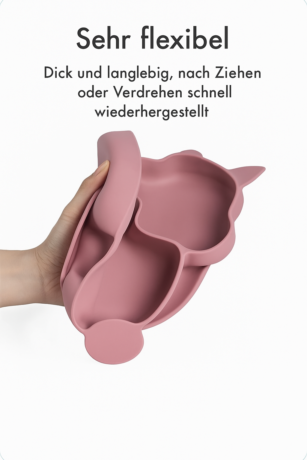 EICHHÖRNCHEN Babygeschirr 9er Set – aus Silikon mit Saugnapf