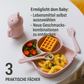 ELEFANT Babygeschirr 9er Set – aus Silikon mit Saugnapf