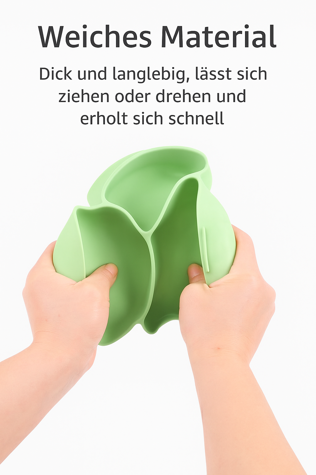 HASE Babygeschirr 9er Set – aus Silikon mit Saugnapf