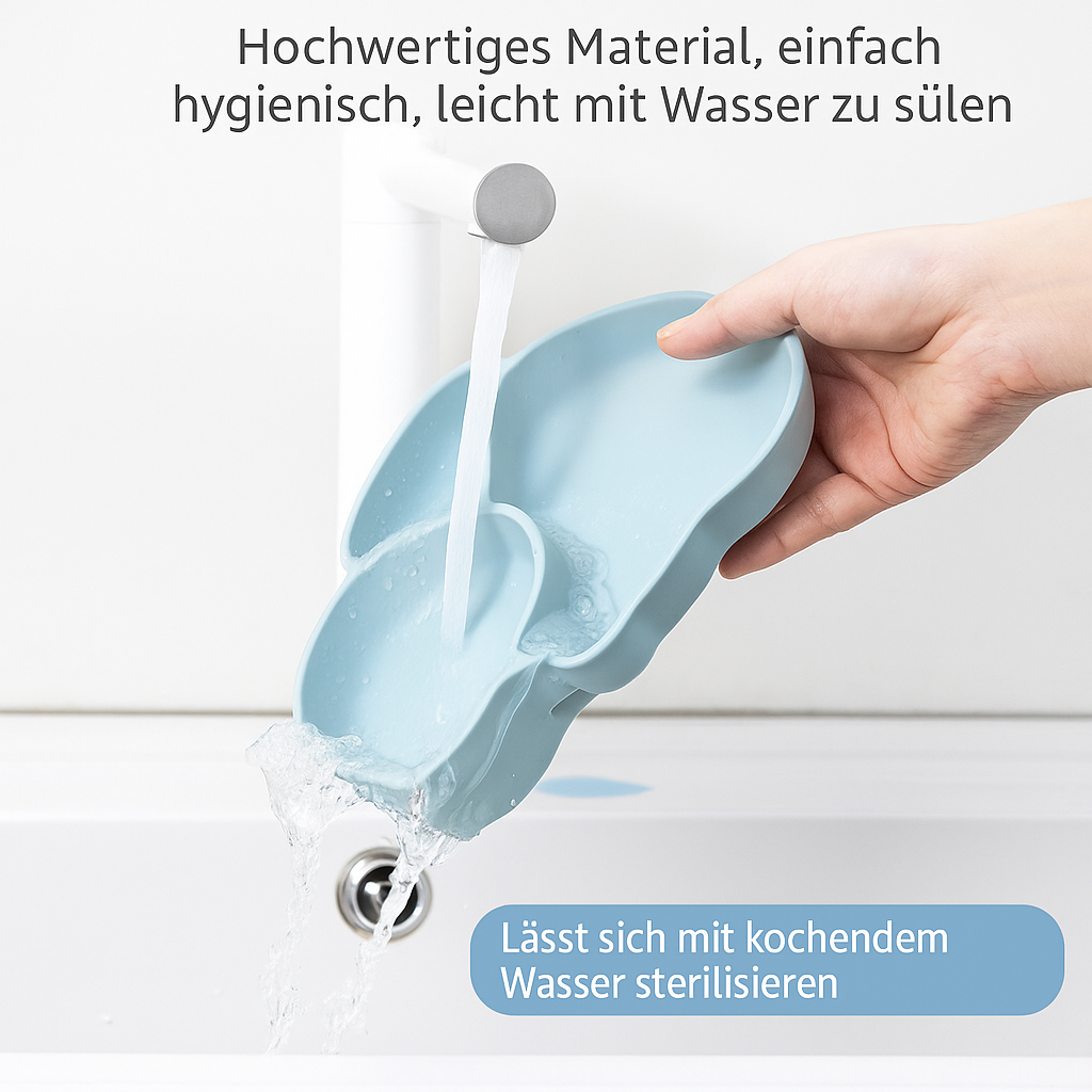 HASE Babygeschirr 9er Set – aus Silikon mit Saugnapf