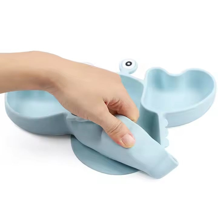 HUMMER Babygeschirr 9er Set – aus Silikon mit Saugnapf