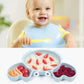 KRABBE Babygeschirr 9er Set – aus Silikon mit Saugnapf