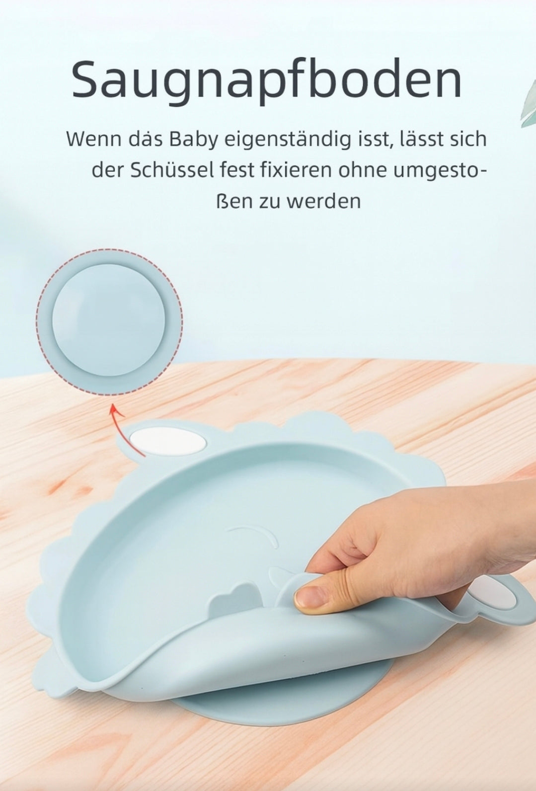 SCHAF Babygeschirr 9er Set – aus Silikon mit Saugnapf