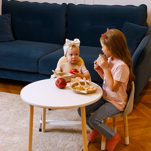 SCHAF Babygeschirr 9er Set – aus Silikon mit Saugnapf