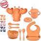 Babygeschirr 9er Set – aus Silikon mit Saugnapf