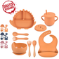 Babygeschirr 9er Set – aus Silikon mit Saugnapf