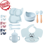 Babygeschirr 9er Set – aus Silikon mit Saugnapf